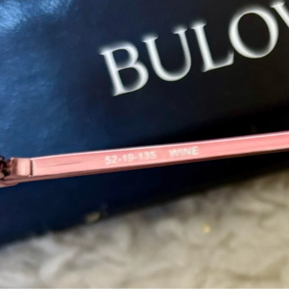 Bulova Medora Titanium Wine Eye Glasses Frame Only w/ Case 52-19 135